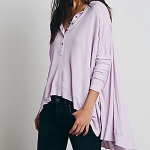 Free People Lavender Benedict Henley Tunic